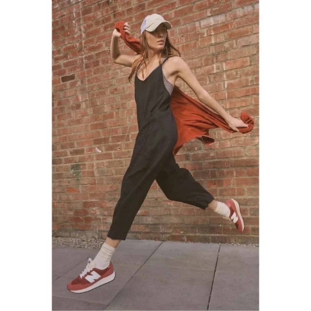 Free People Movement Hot Shot Onesie Cable Knit Black Large - Picture 3 of 9